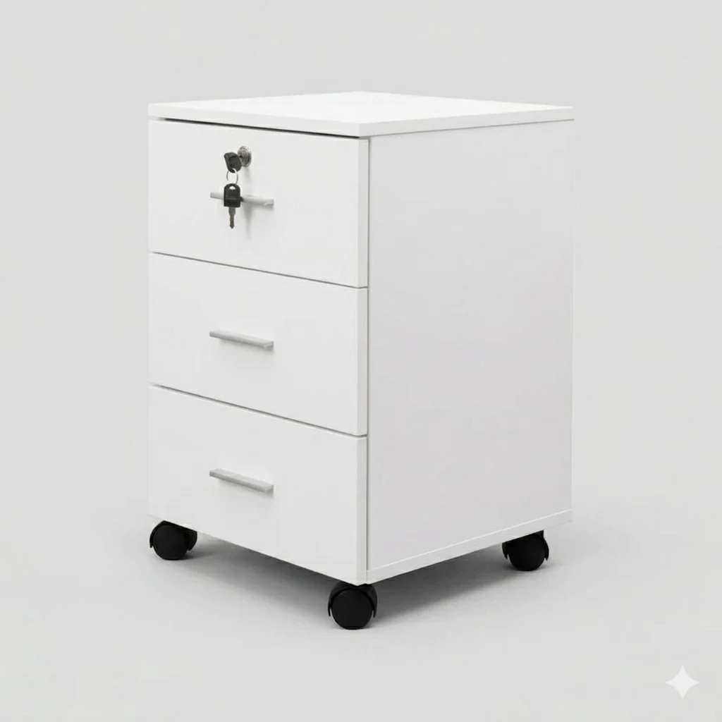 Caisson mobile white
