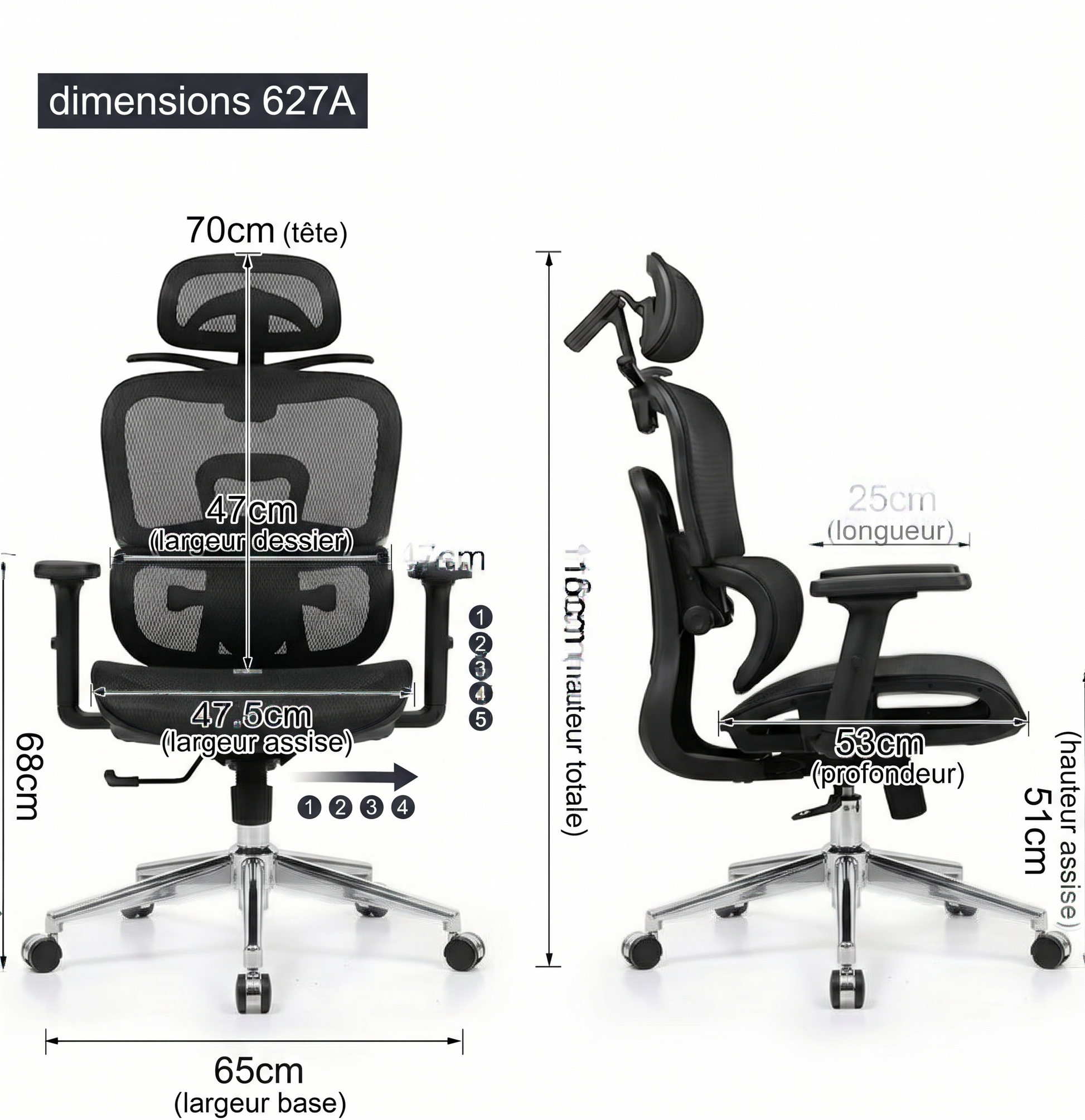 Chaise ergonomique 627A